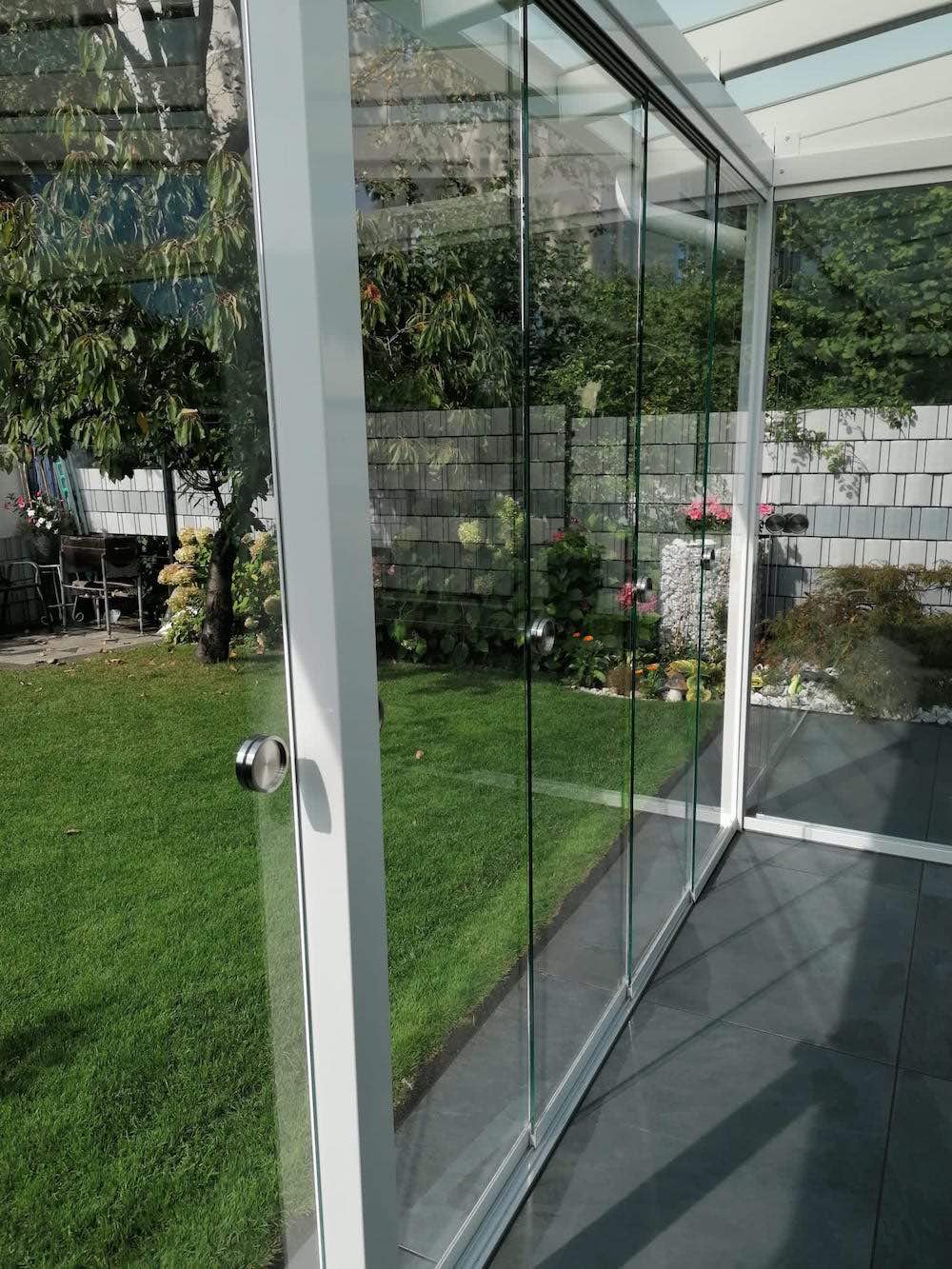 Glasschiebewand ESG 10mm Klar
