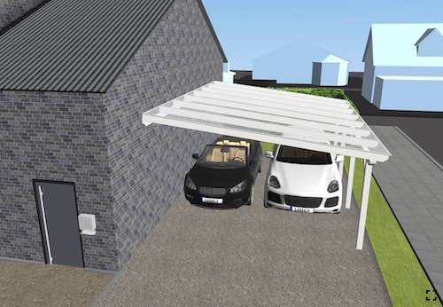 Carport Holz Weiß
