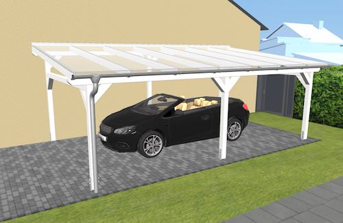 Freistehendes Carport Holz