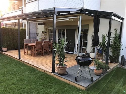  Hochwertige ALU Terrassenüberdachung/Veranda - 420 x 300 (BxT) /  Überdachung Sierra Weiß