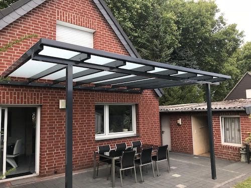  Hochwertige ALU Terrassenüberdachung/Veranda - 420 x 300 (BxT) /  Überdachung Sierra Weiß